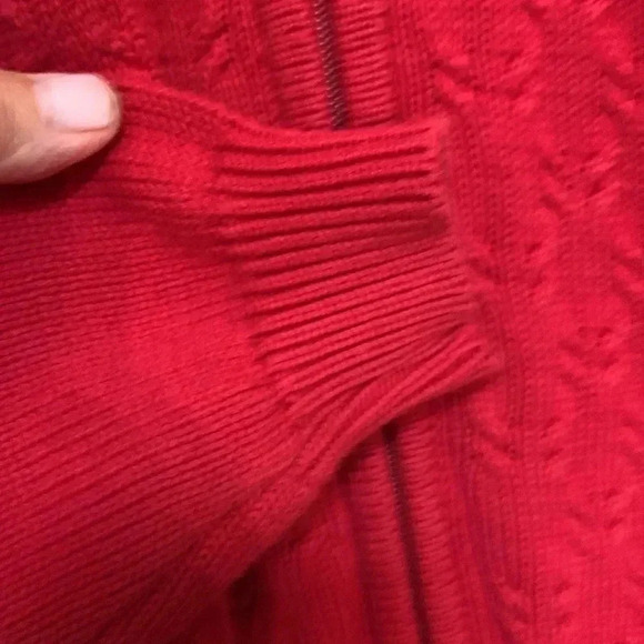 Vintage Tabi Cable Knit Front Zipper Sweater, 100% cotton - Picture 4 of 7